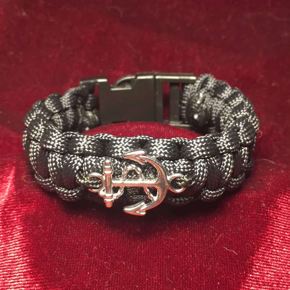 Paracord Anchor Charm Bracelet